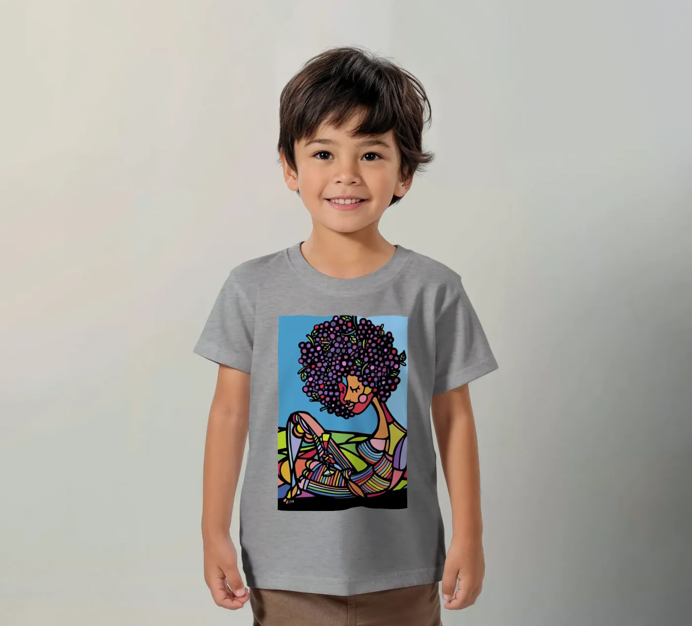 Afro kinder t-shirt van Ninhol