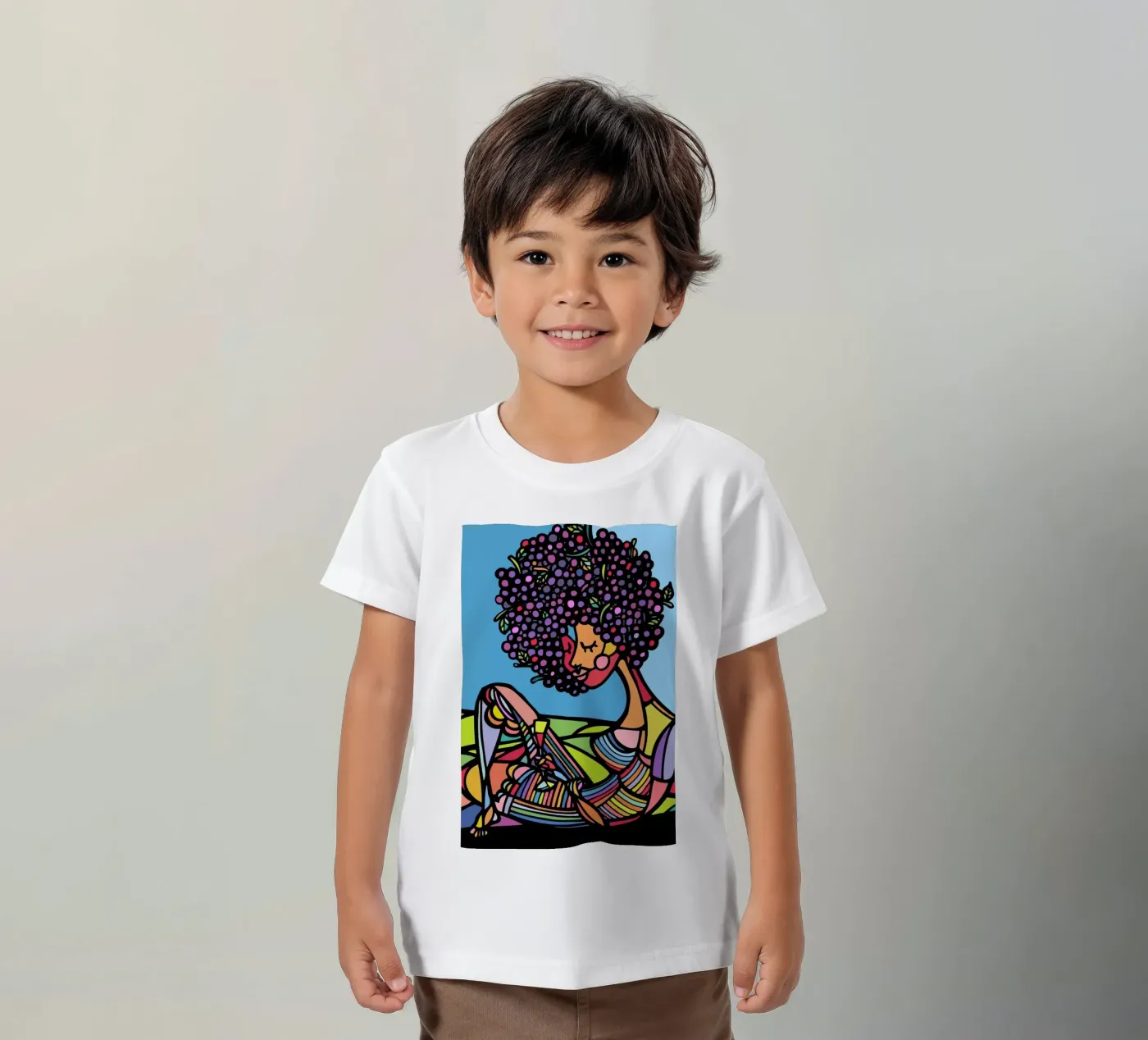 Afro kinder t-shirt van Ninhol