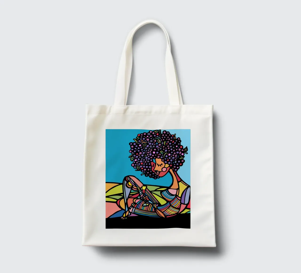 Afro Jutebeutel von Ninhol