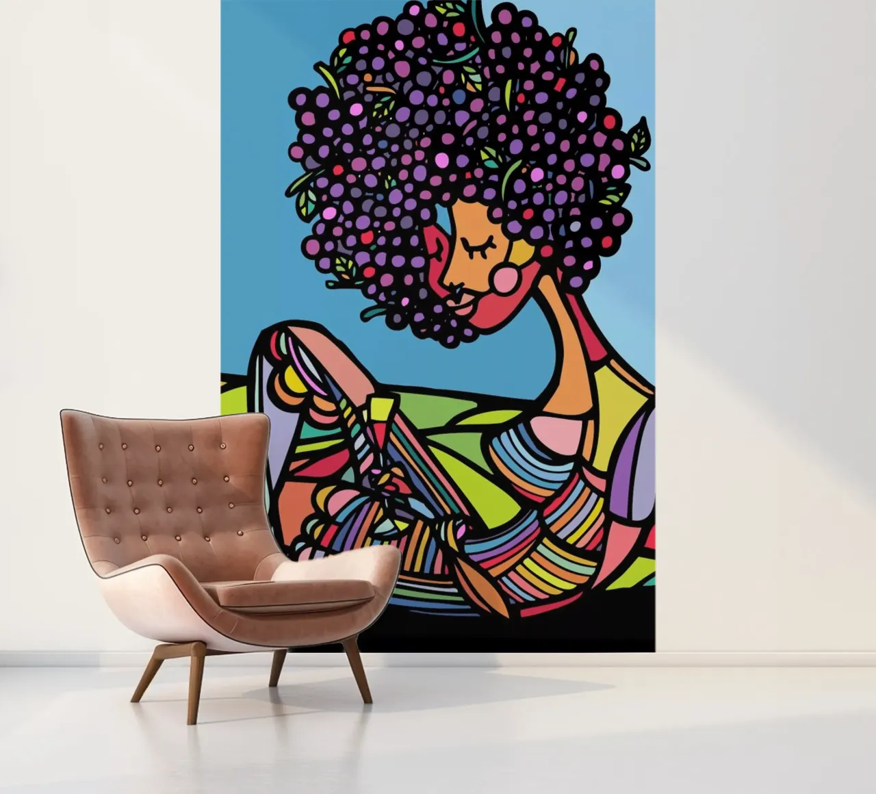 Afro fotobehang van Ninhol