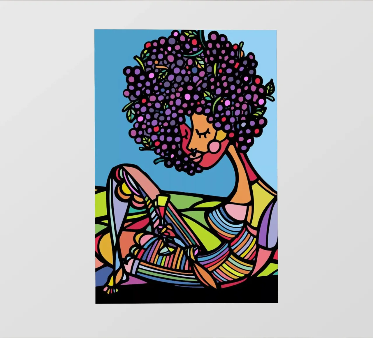 Afro fotobehang van Ninhol