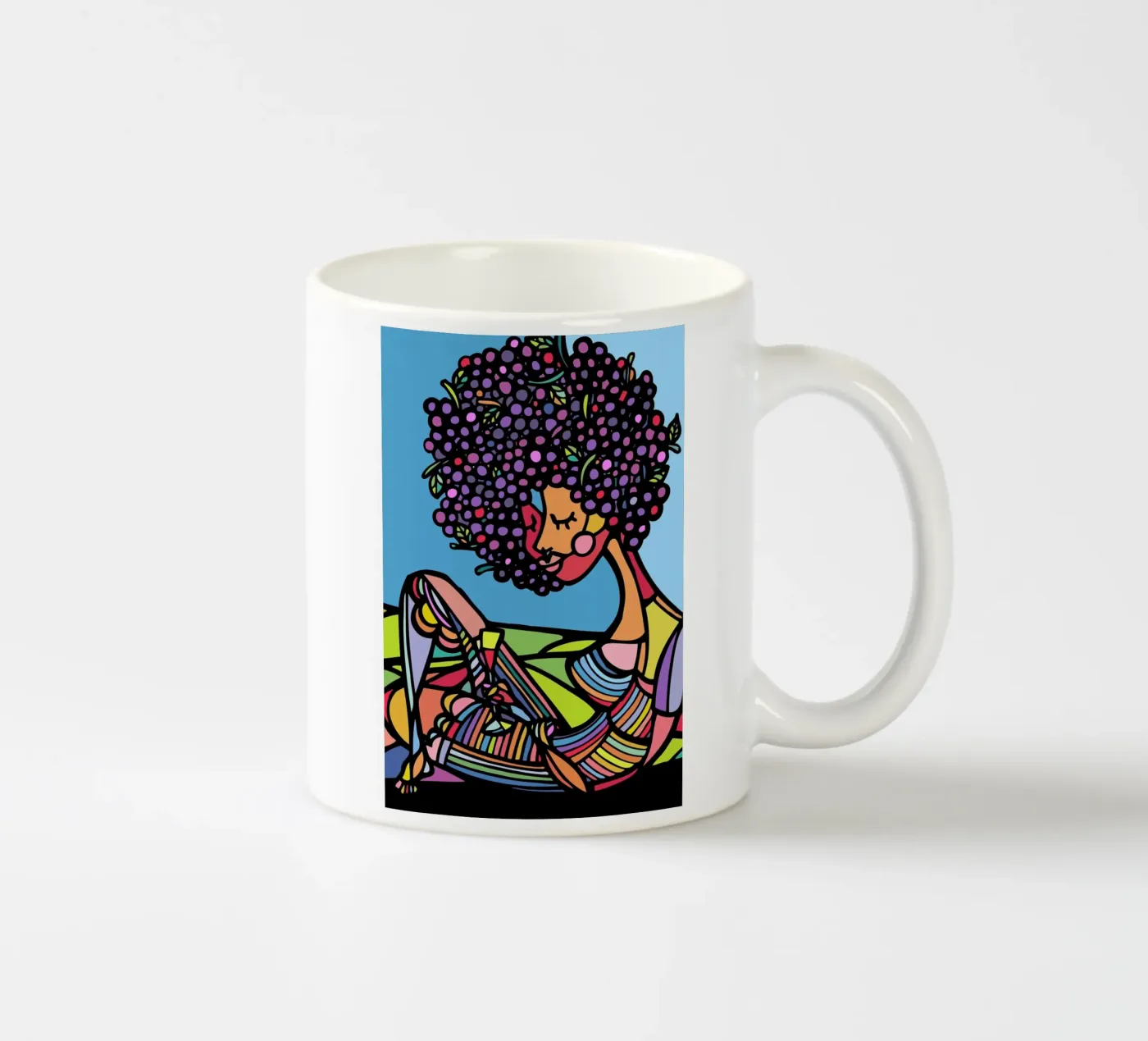 Afro ceramic mug by Ninhol