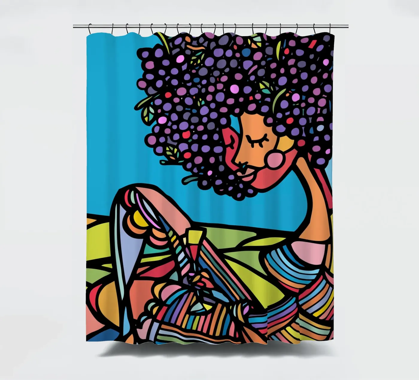 Afro douchegordijn van Ninhol