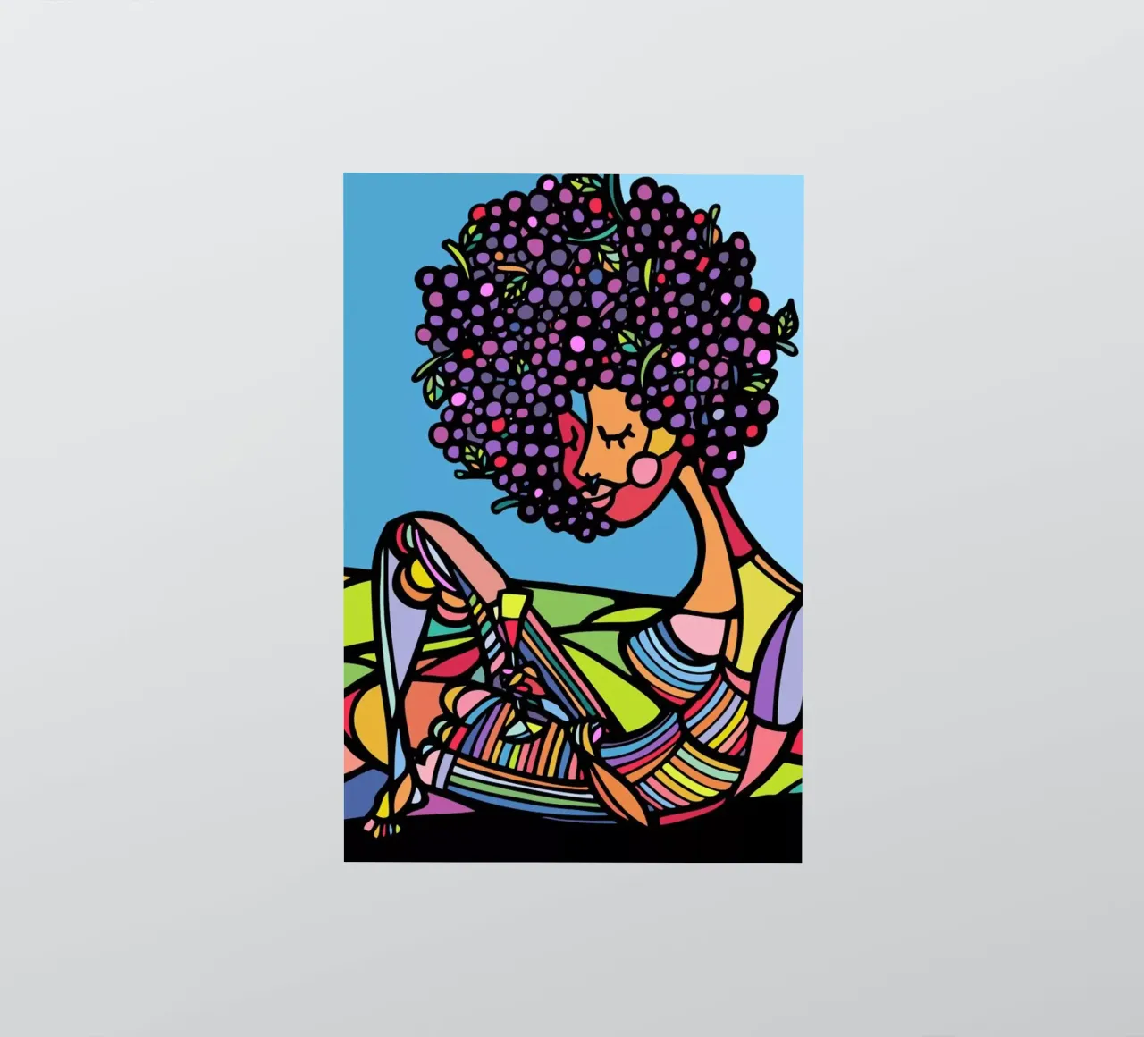 Afro Sticker von Ninhol