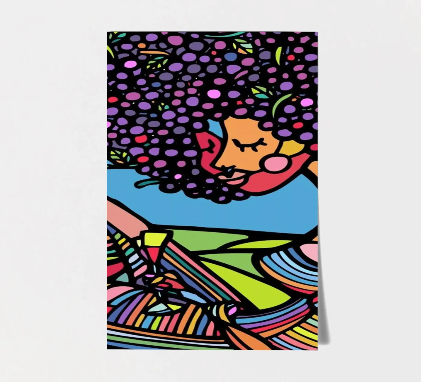 Afro foglio adesivo da Ninhol