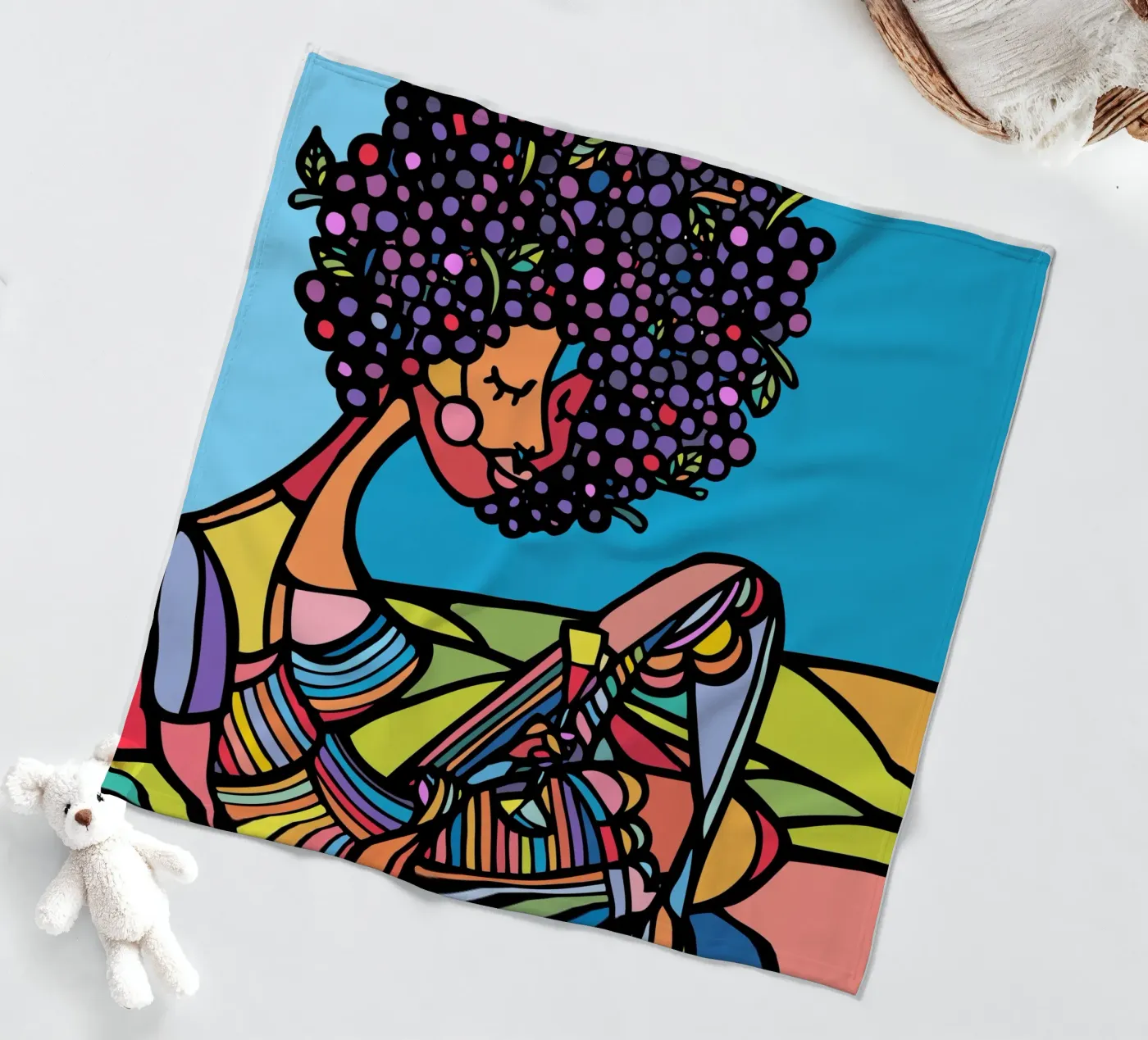 Afro coperta in pile da Ninhol