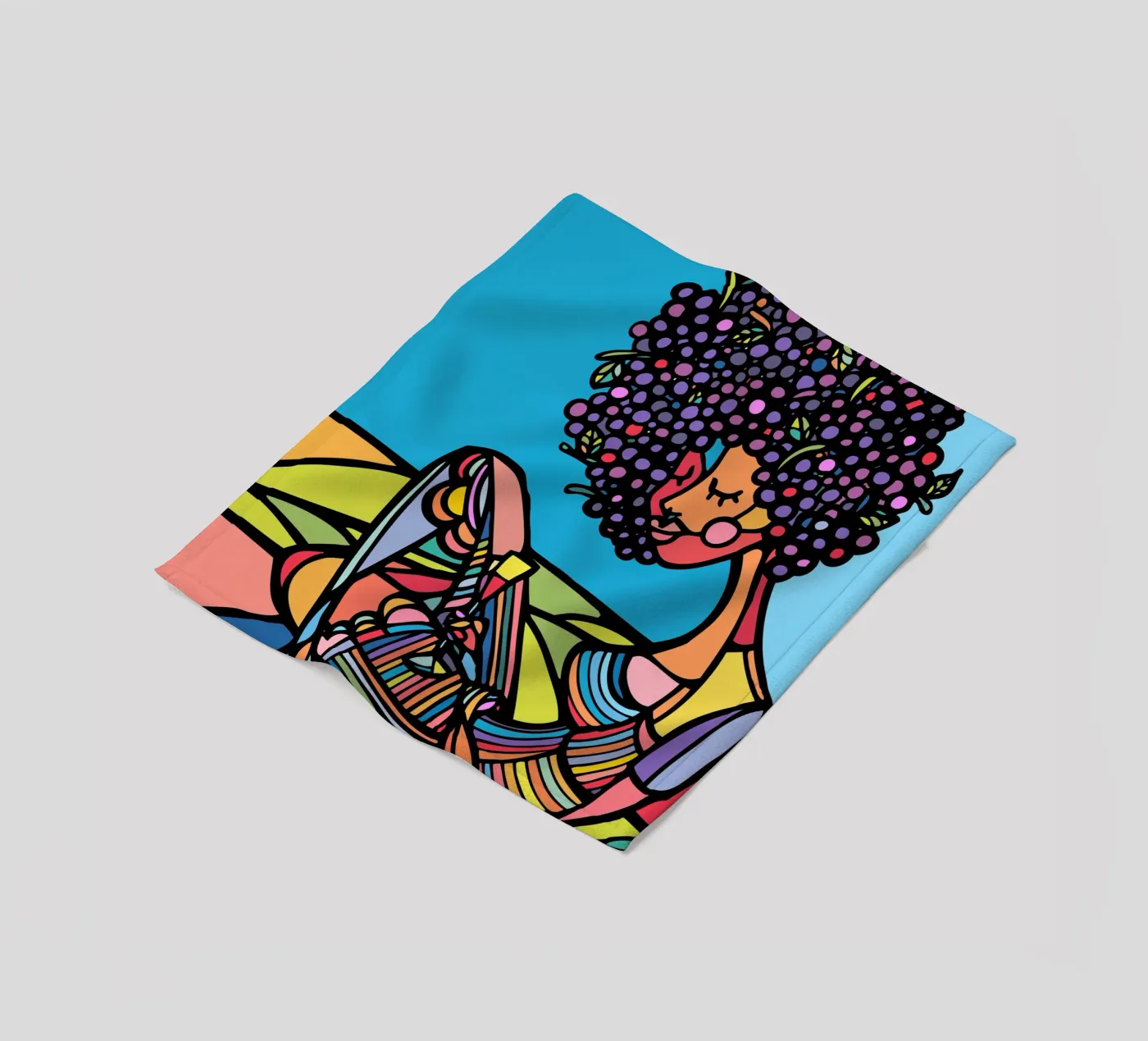 Afro coperta in pile da Ninhol