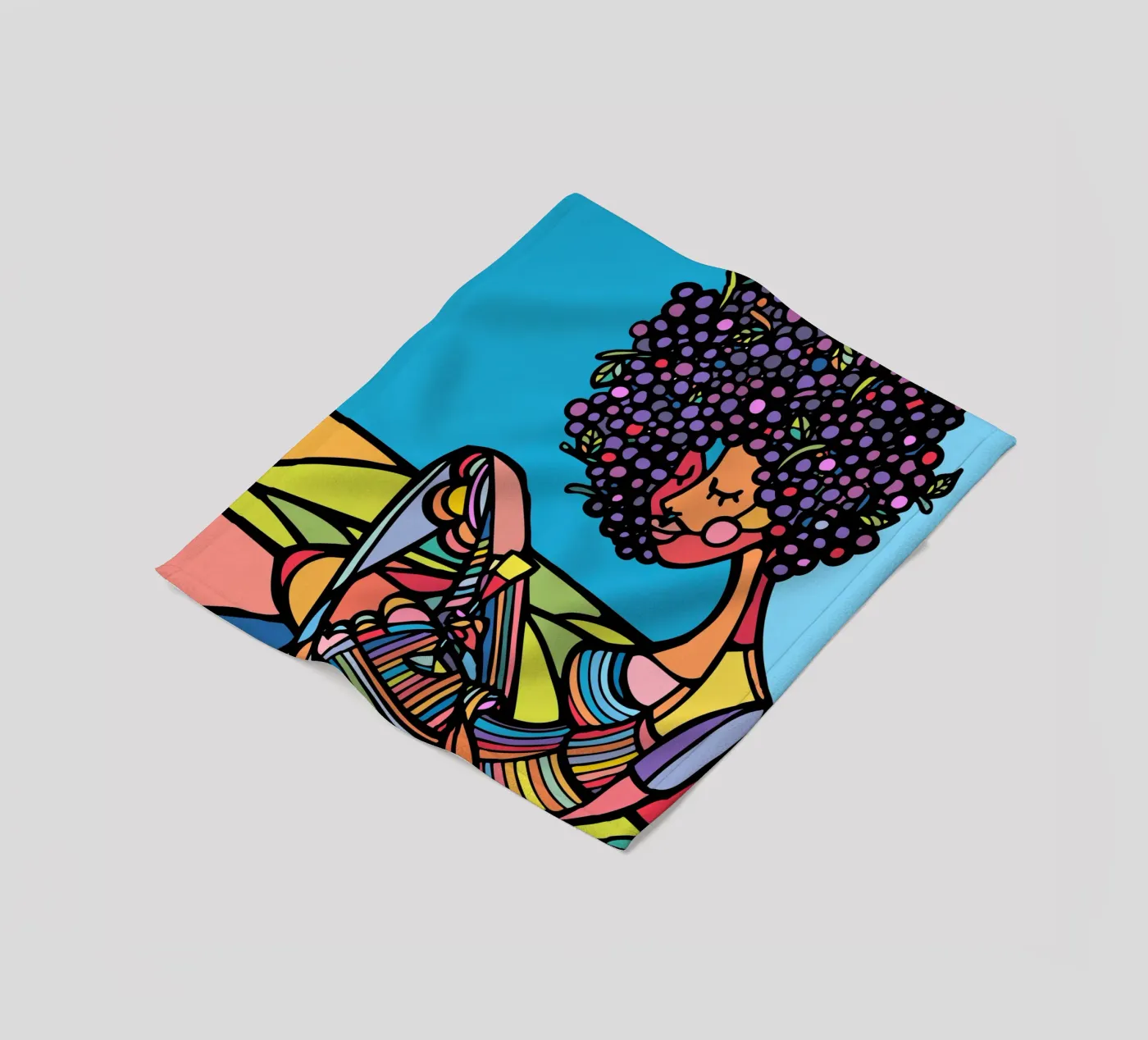 Afro plaid polaire de Ninhol