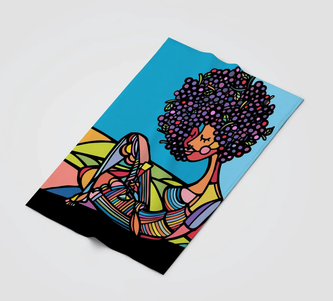 Afro plaid polaire de Ninhol