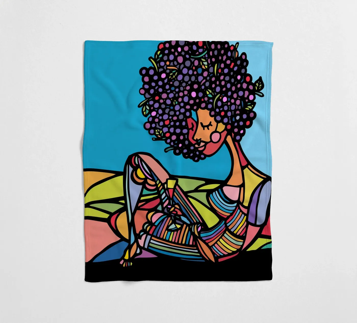 Afro plaid polaire de Ninhol