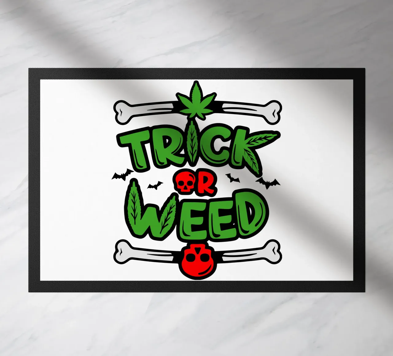 trick or weed doormat by ririedis