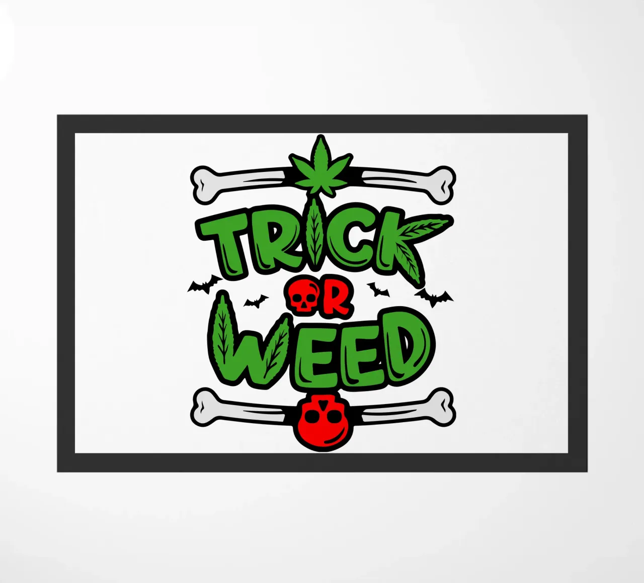 trick or weed doormat by ririedis