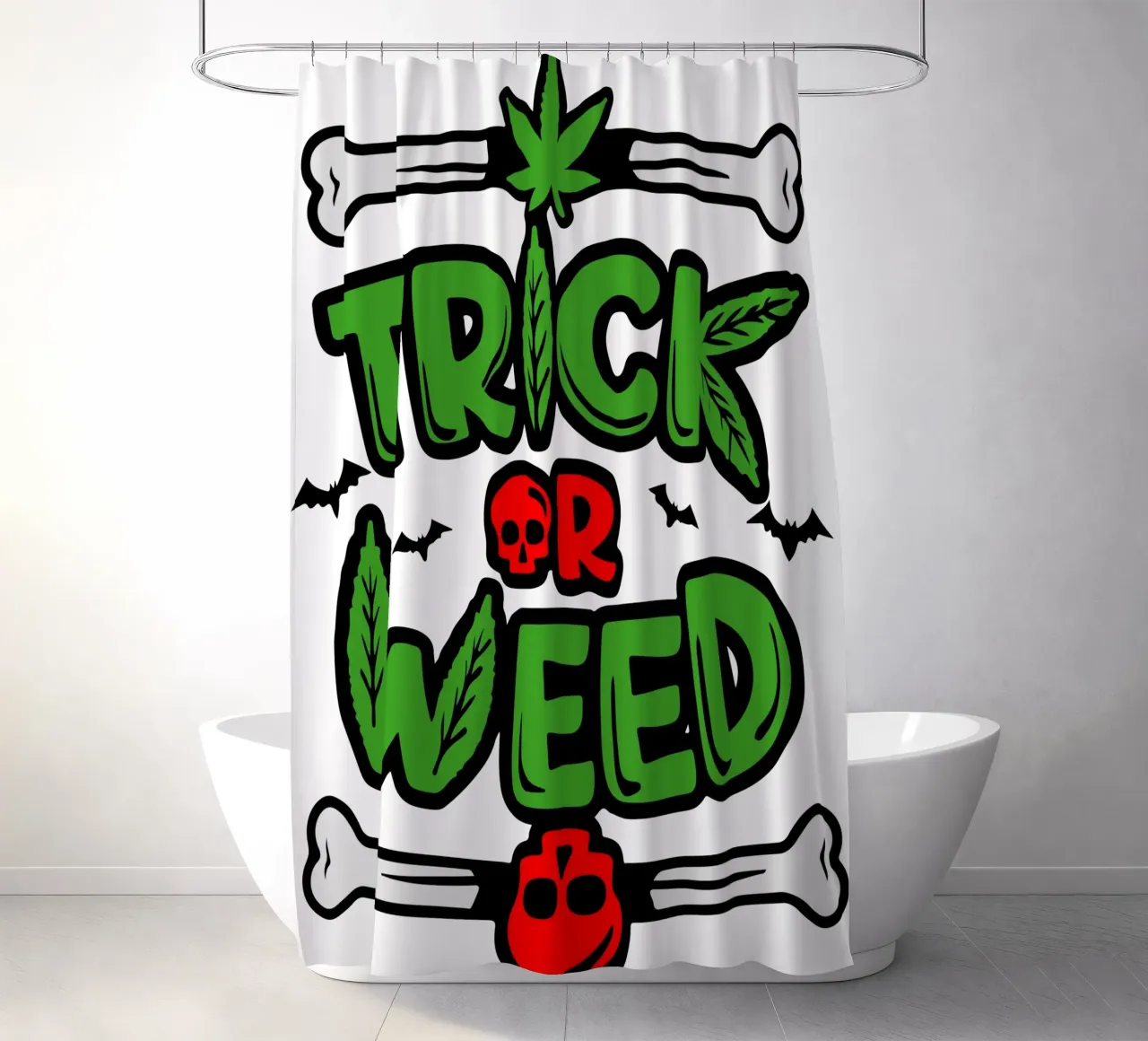 trick or weed Duschvorhang von ririedis