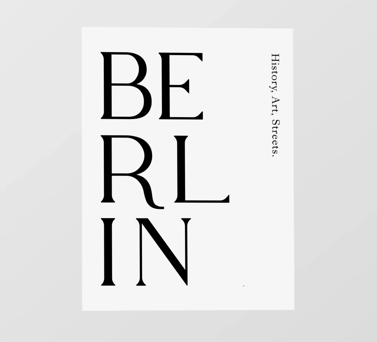 Berlin Typography PVC Plane von YV TYPOGRAPHY
