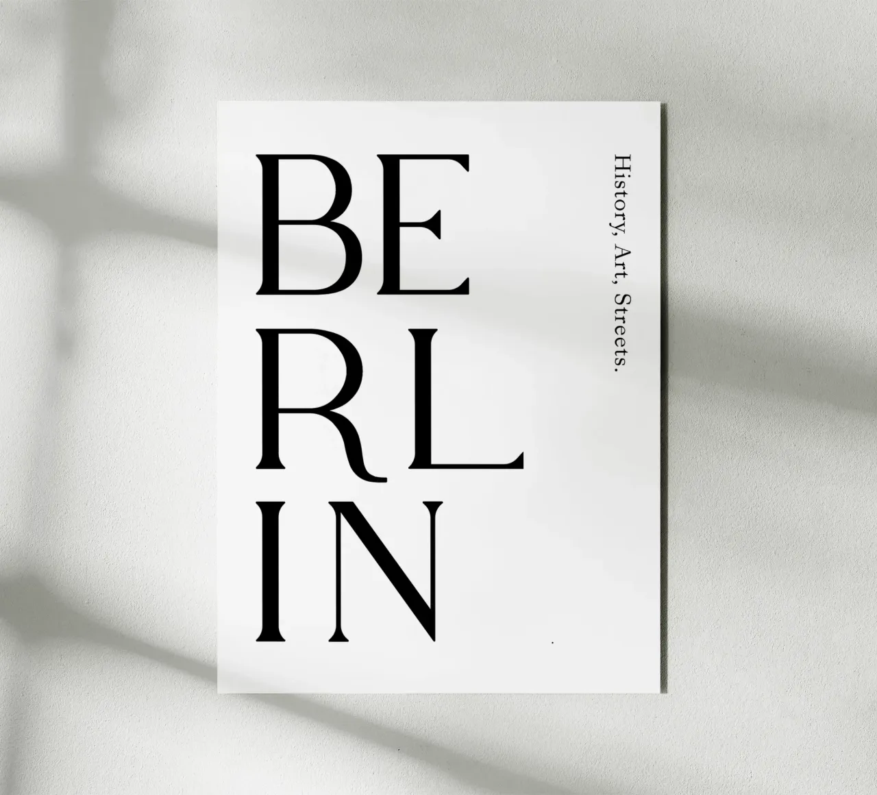 Berlin Typography Forex-Platte von YV TYPOGRAPHY