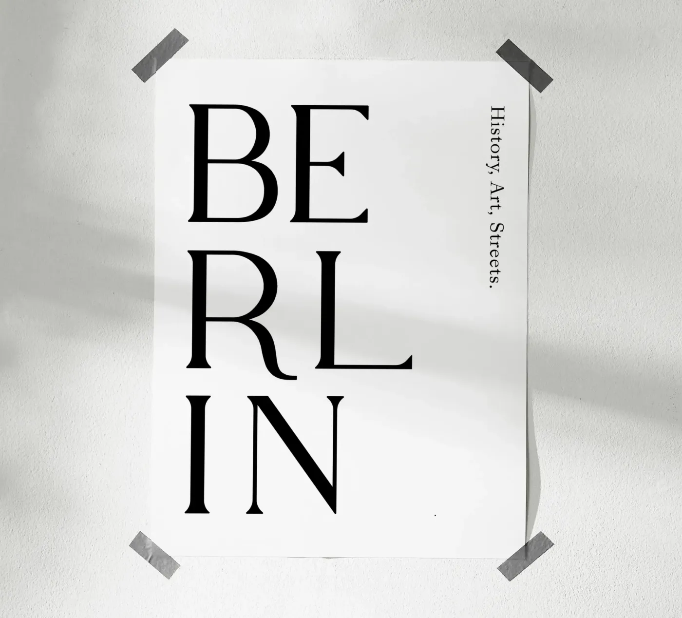 Berlin Typography poster by YV TYPOGRAPHY