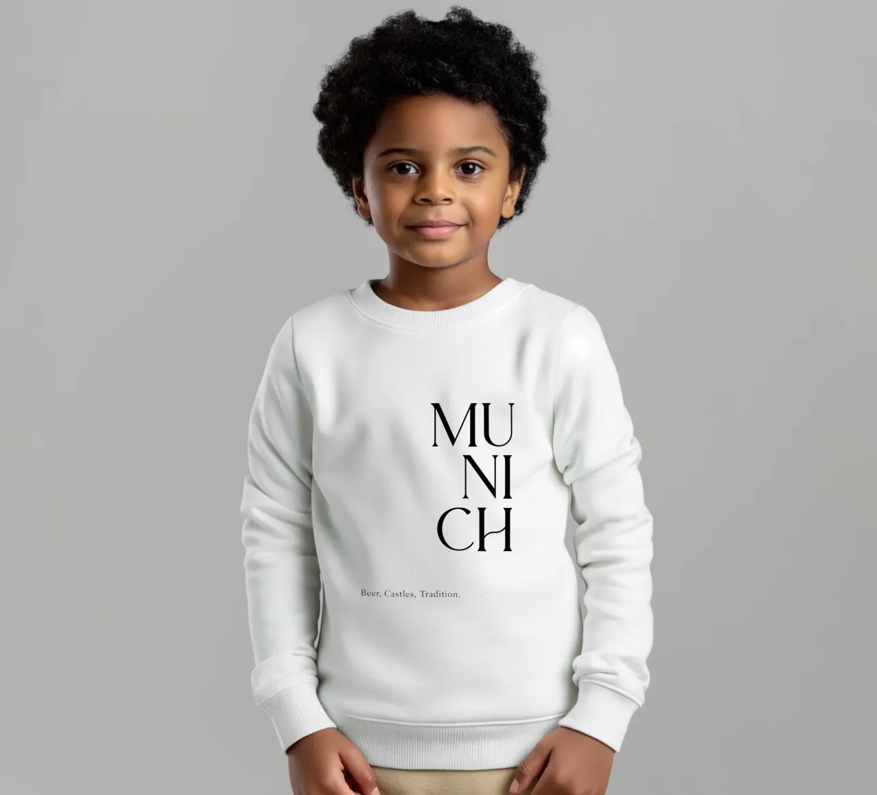Tipografia di Monaco felpa bambino da YV TYPOGRAPHY