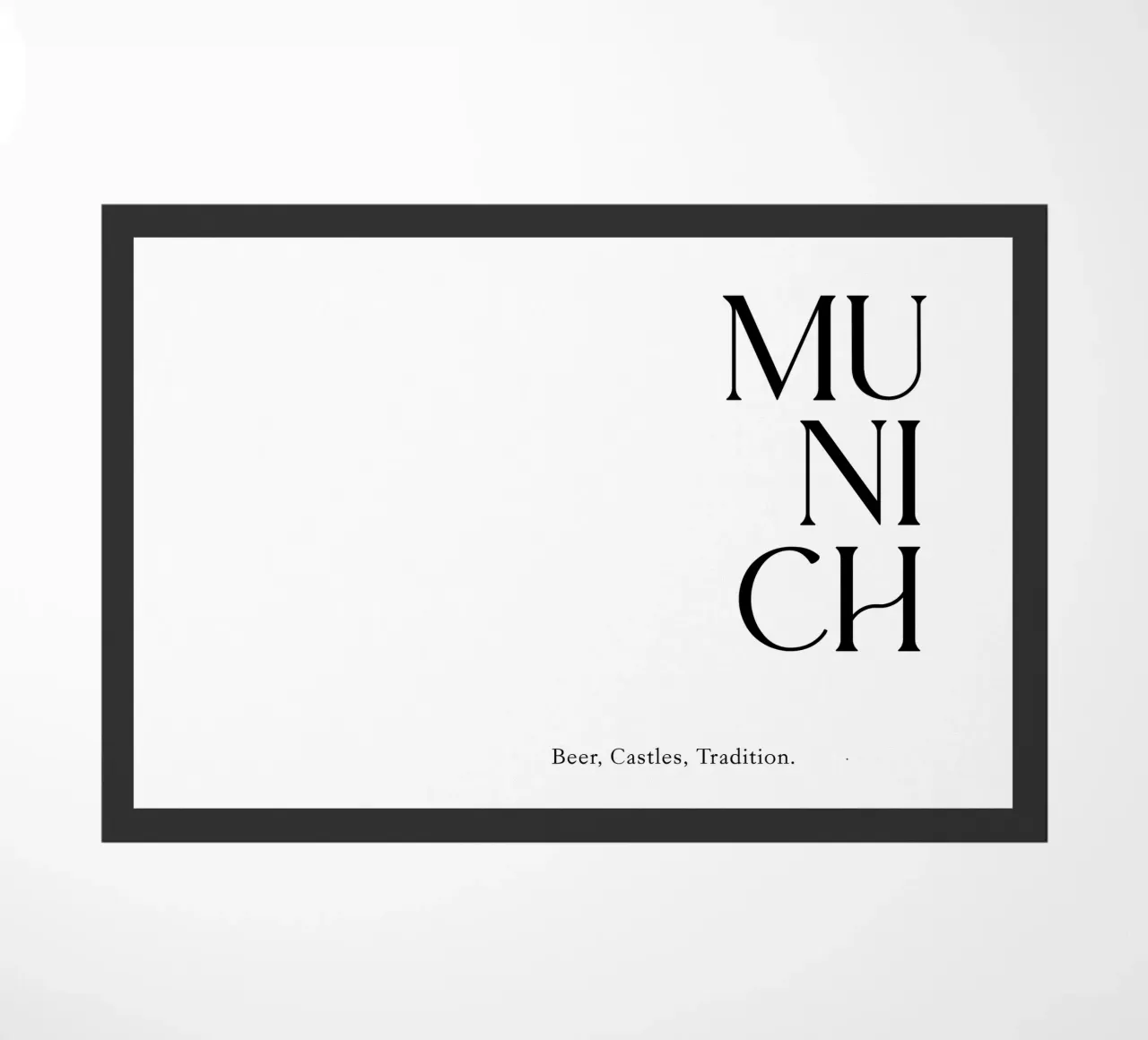 Munich Typography doormat by YV TYPOGRAPHY