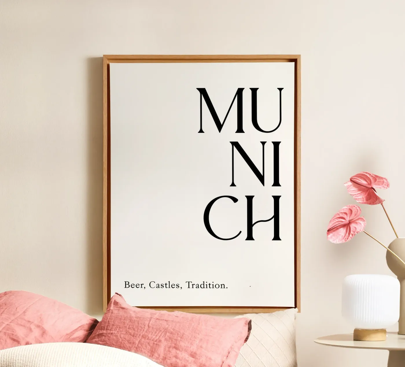 Munich Typography canvas by YV TYPOGRAPHY