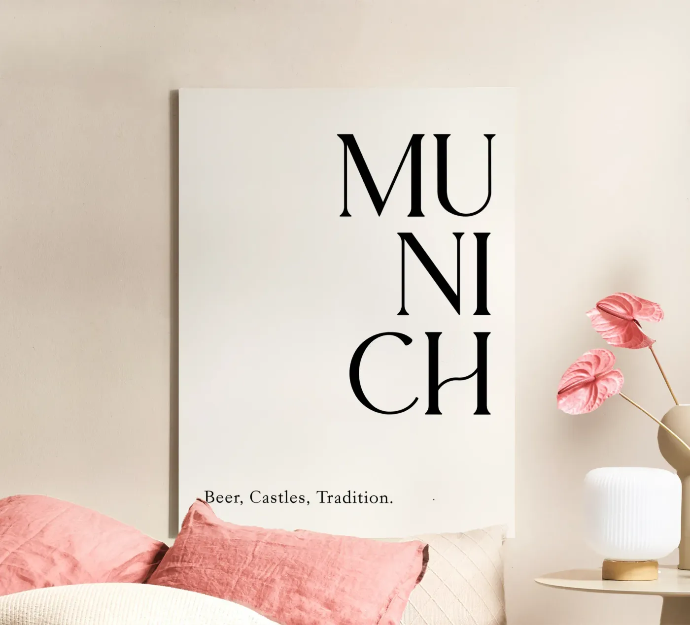 Munich Typography canvas by YV TYPOGRAPHY
