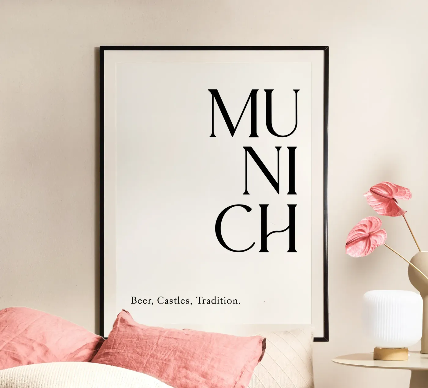 Munich Typography Poster von YV TYPOGRAPHY