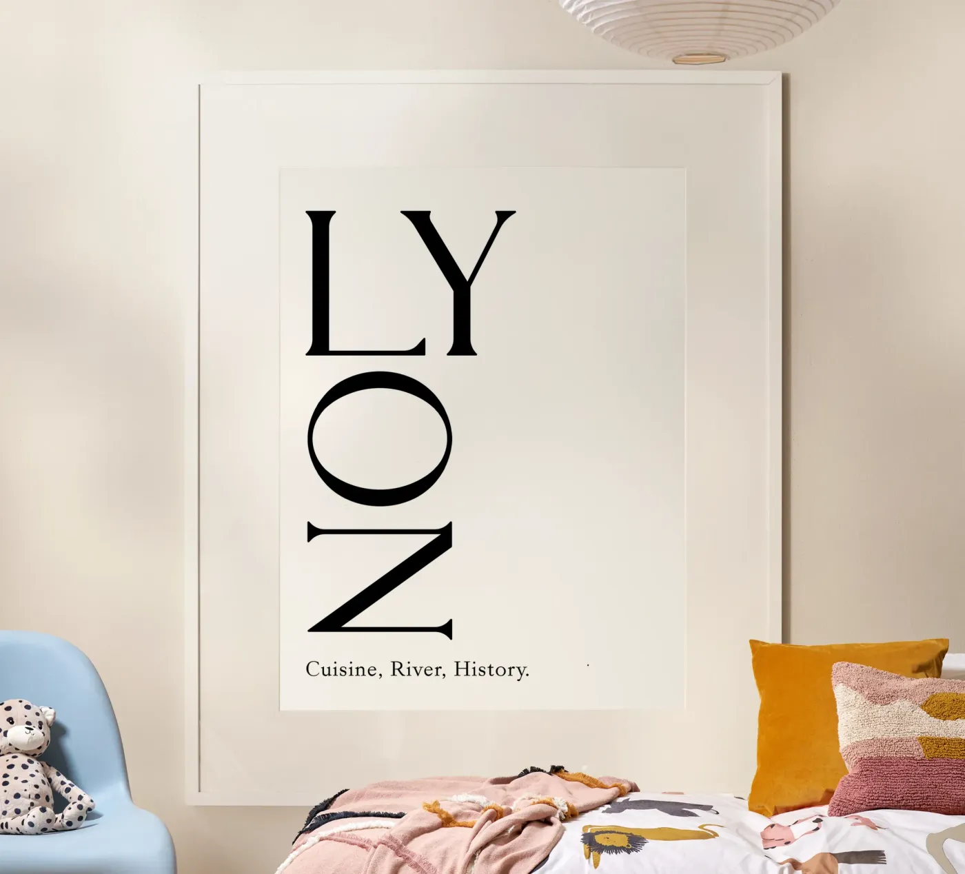 Lyon Typography poster by YV TYPOGRAPHY