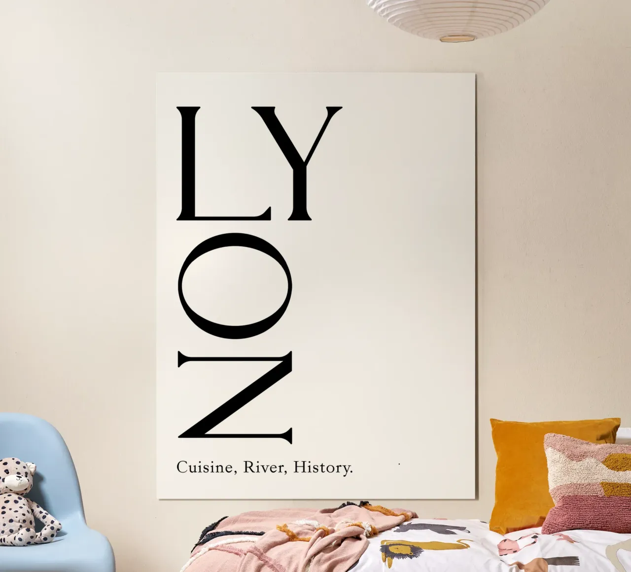 Tipografia di Lione poster con telaio in plastica da YV TYPOGRAPHY