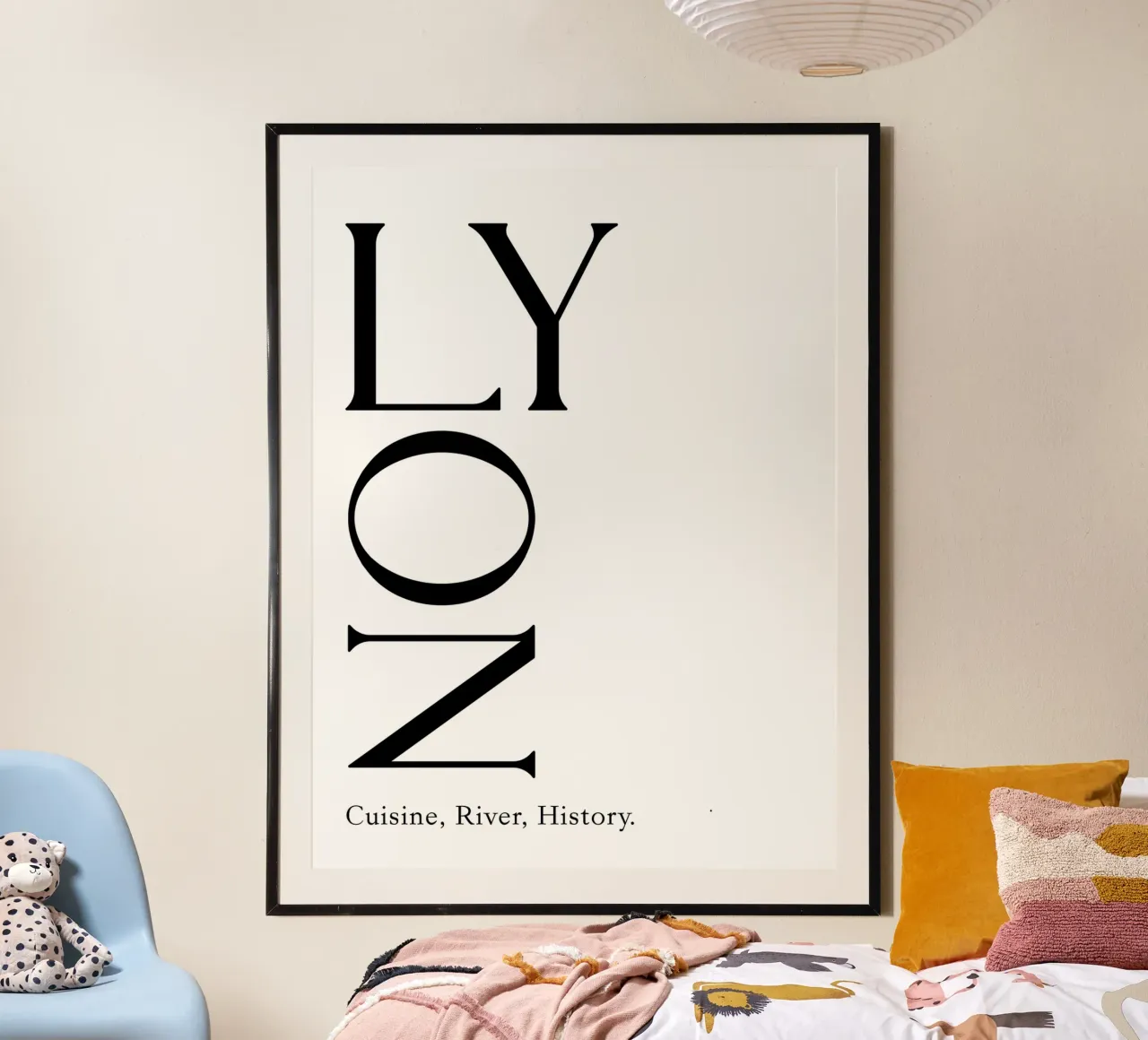 Tipografia di Lione poster con telaio in plastica da YV TYPOGRAPHY