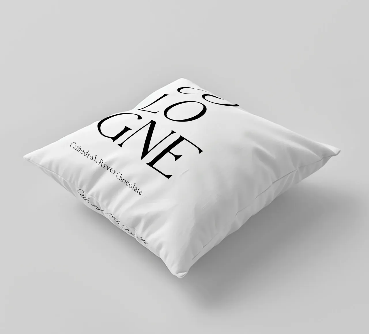 Tipografia Colonia cuscino da YV TYPOGRAPHY