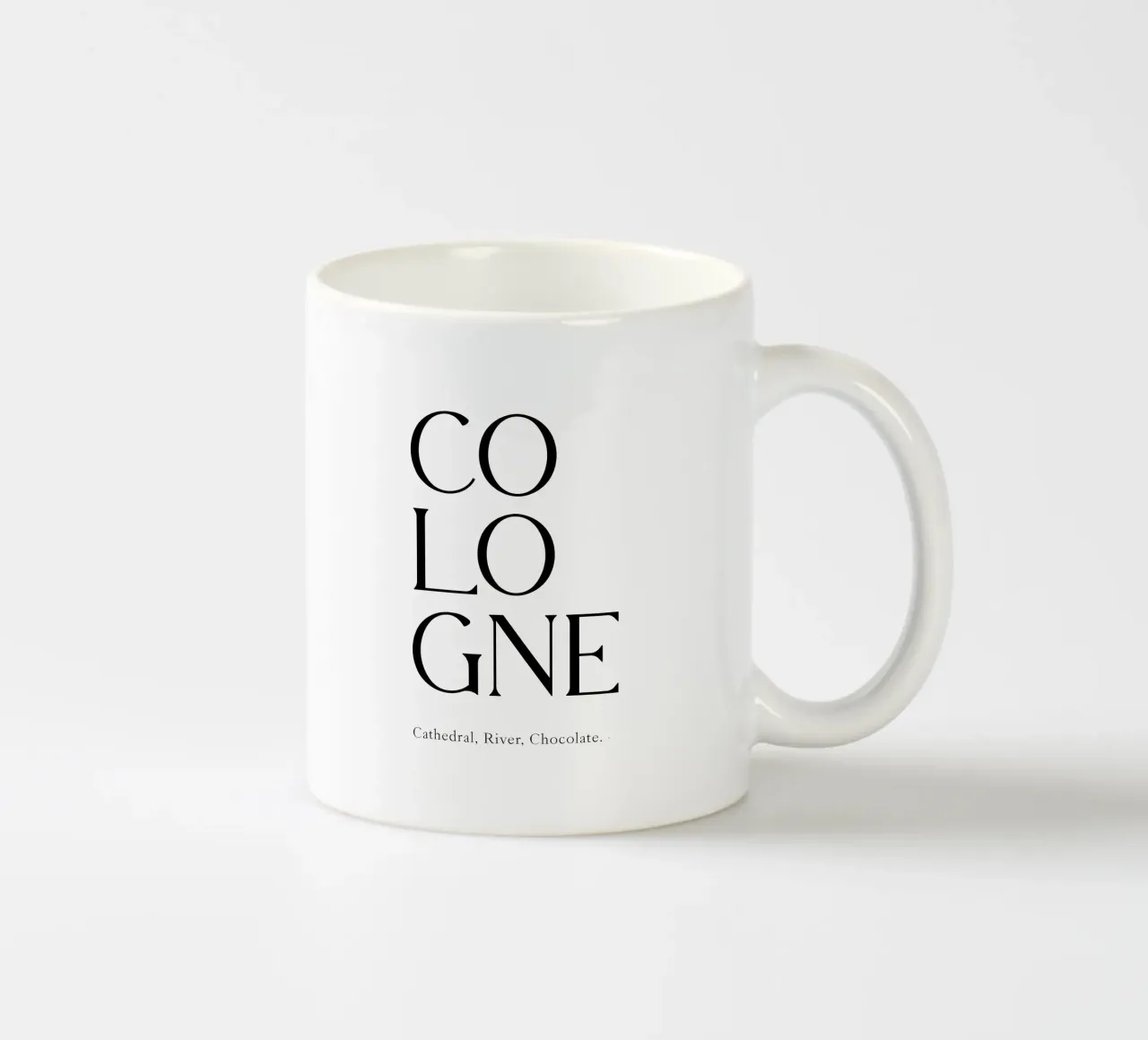Tipografia Colonia tazza in ceramica da YV TYPOGRAPHY