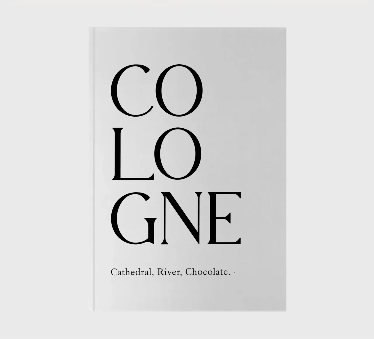 Typografie Köln Notizbuch von YV TYPOGRAPHY