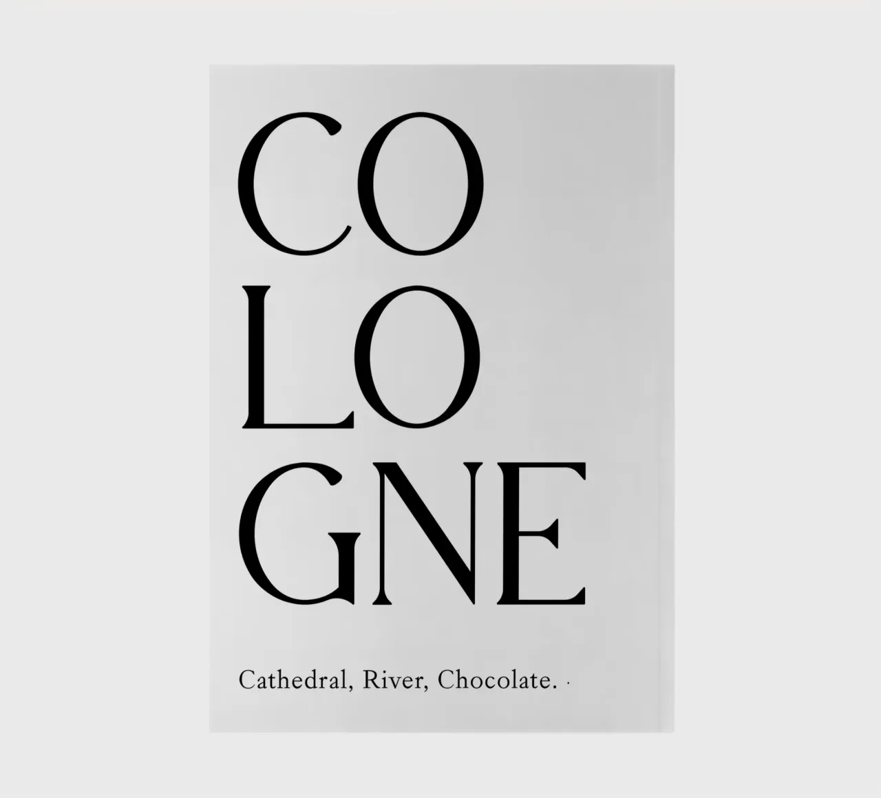 Typografie Köln Notizbuch von YV TYPOGRAPHY