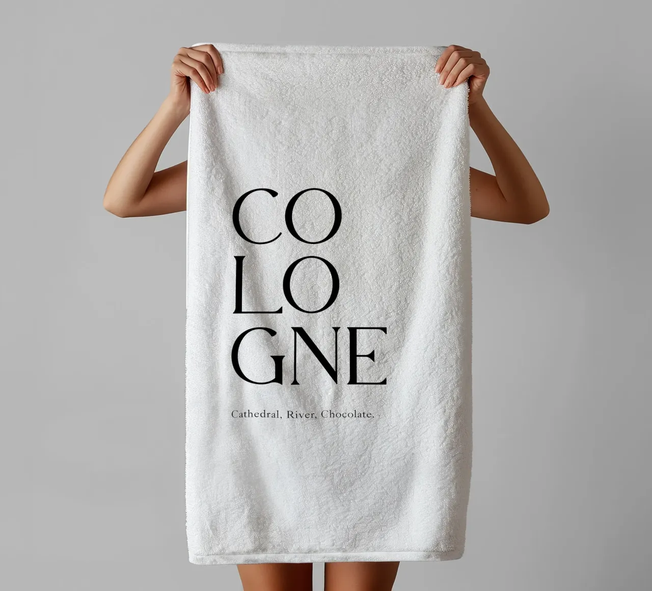 Tipografia Colonia asciugamano da bagno da YV TYPOGRAPHY