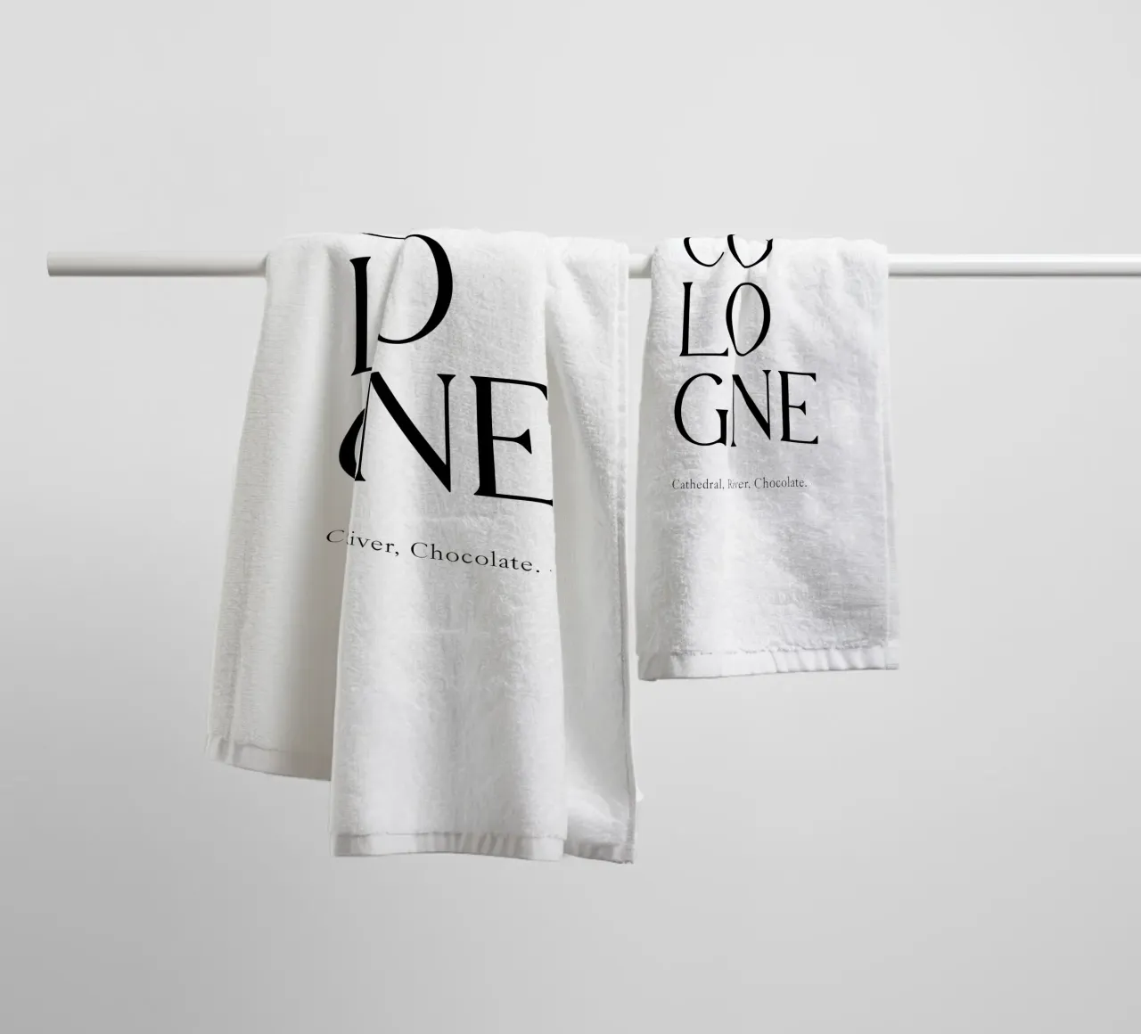 Tipografia Colonia asciugamano da bagno da YV TYPOGRAPHY