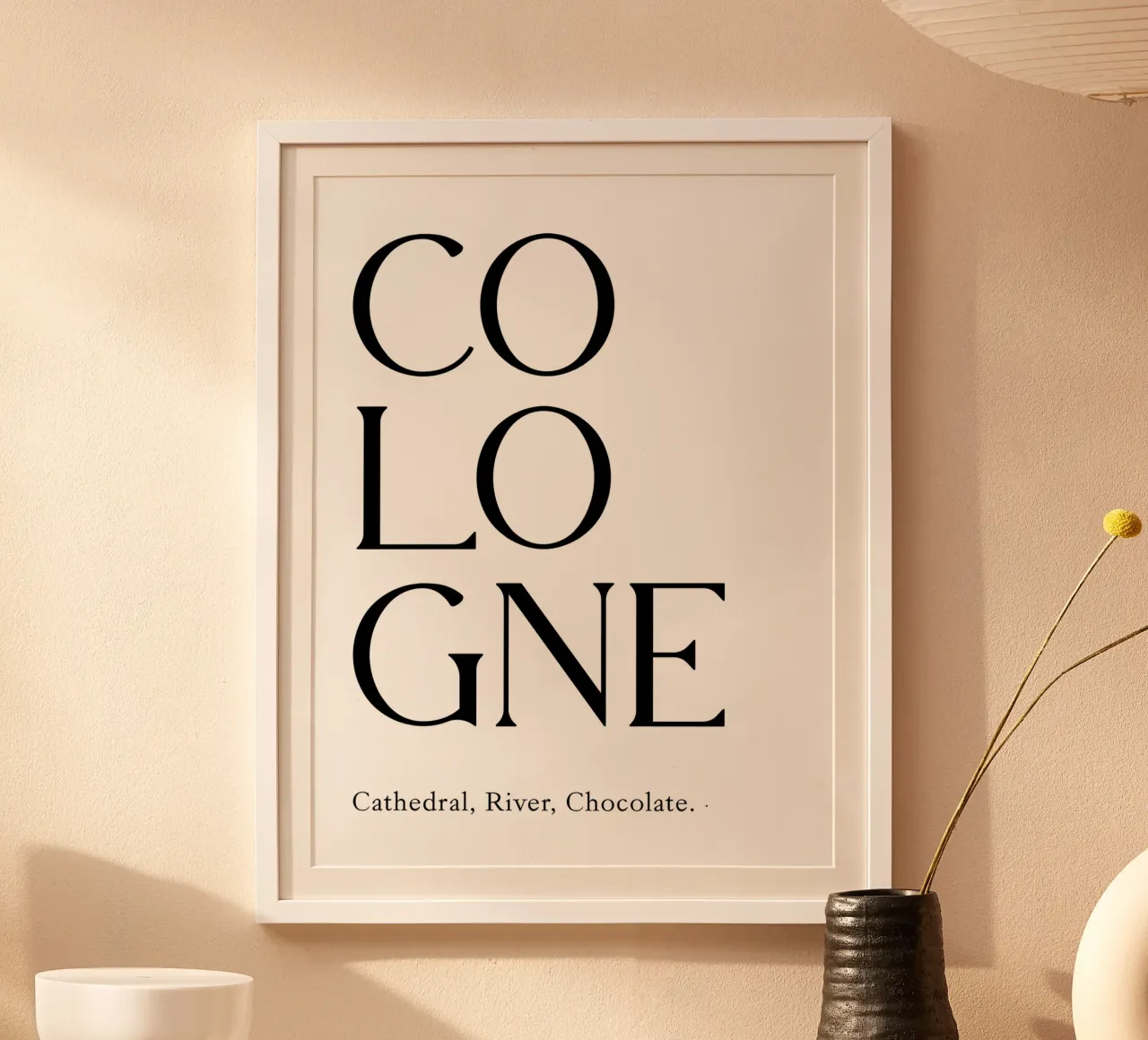 Tipografia Colonia poster con telaio in plastica da YV TYPOGRAPHY