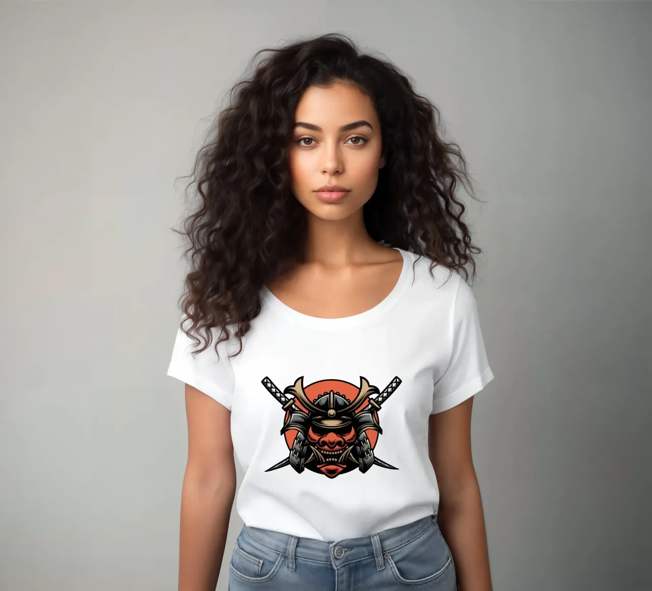 Arte giapponese dei samurai t-shirt da donna da nirwanaart