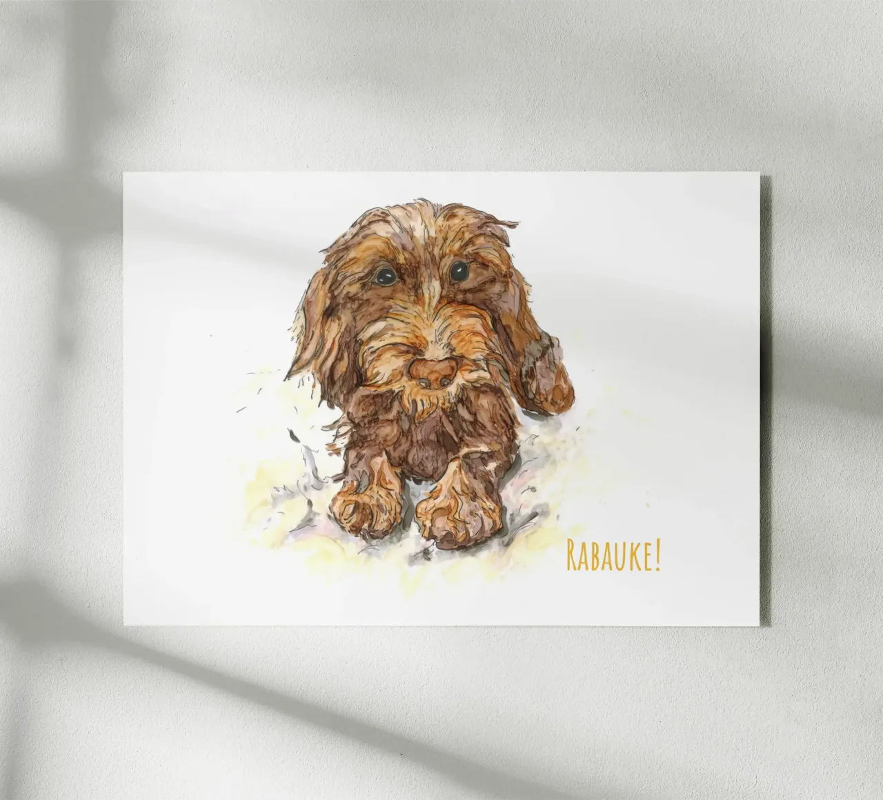 Dachshund bully acrylic glass by MutMalerin