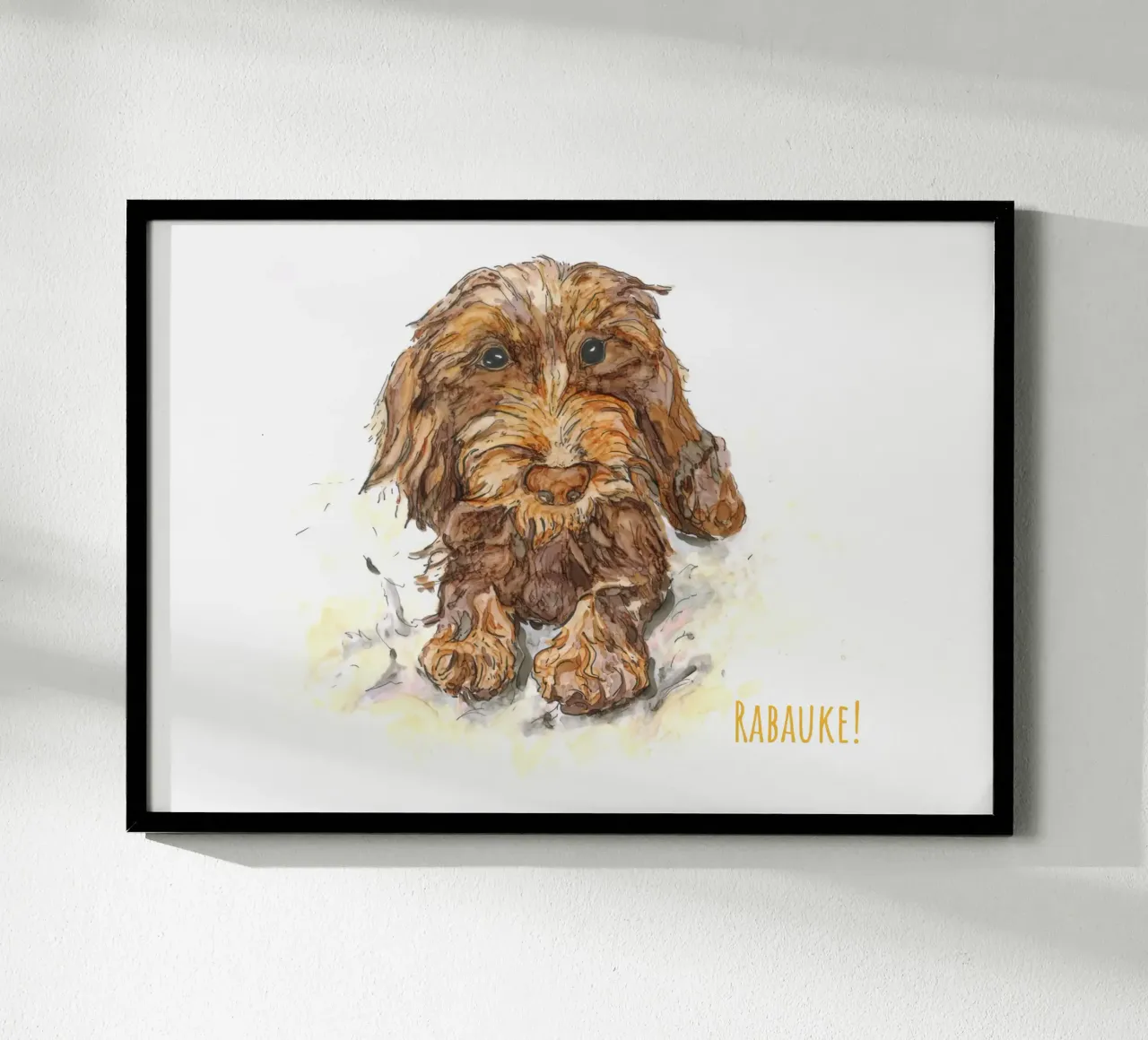 Bassotto bullo poster con telaio in plastica da MutMalerin