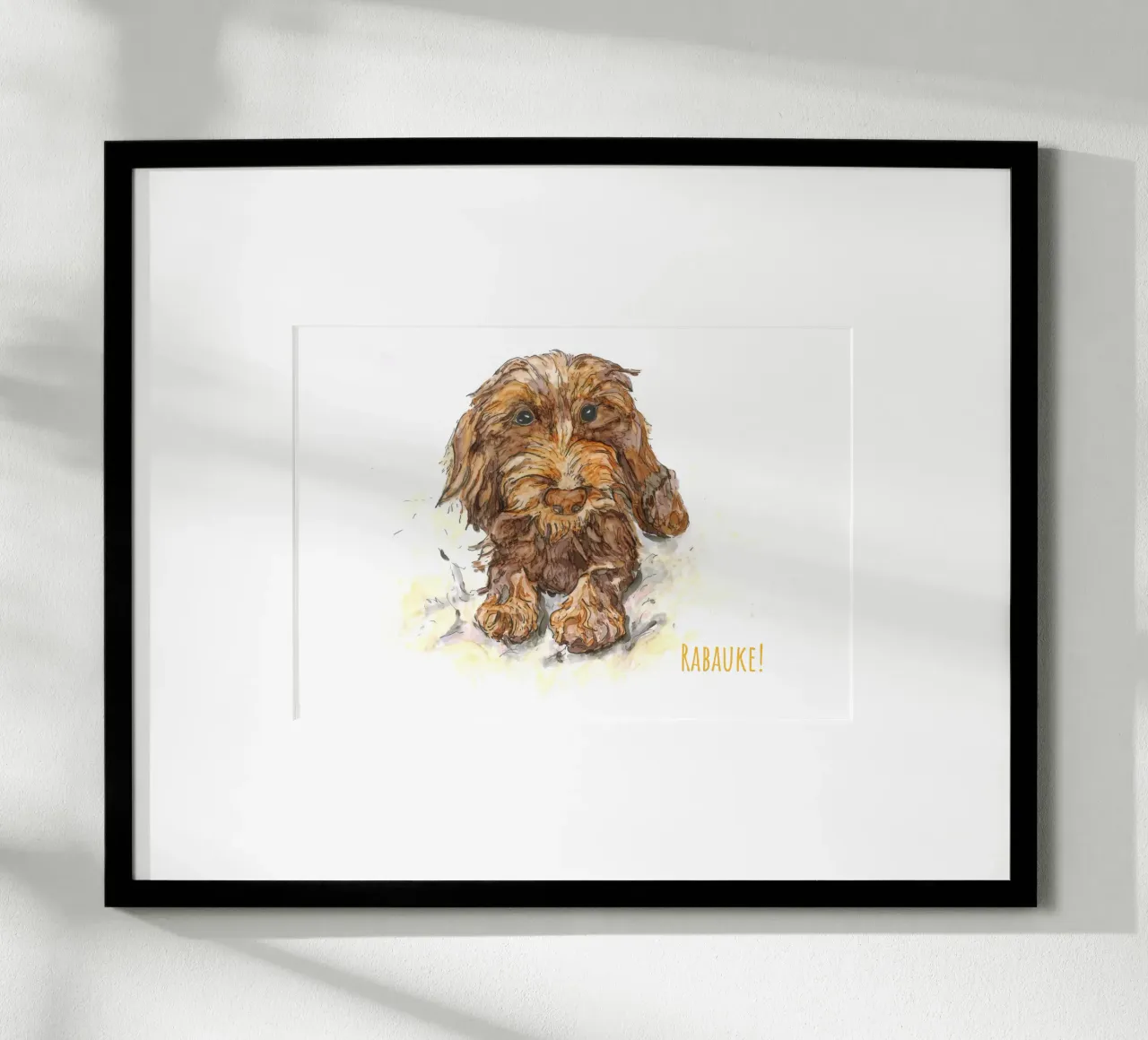 Bassotto bullo poster con telaio in plastica da MutMalerin