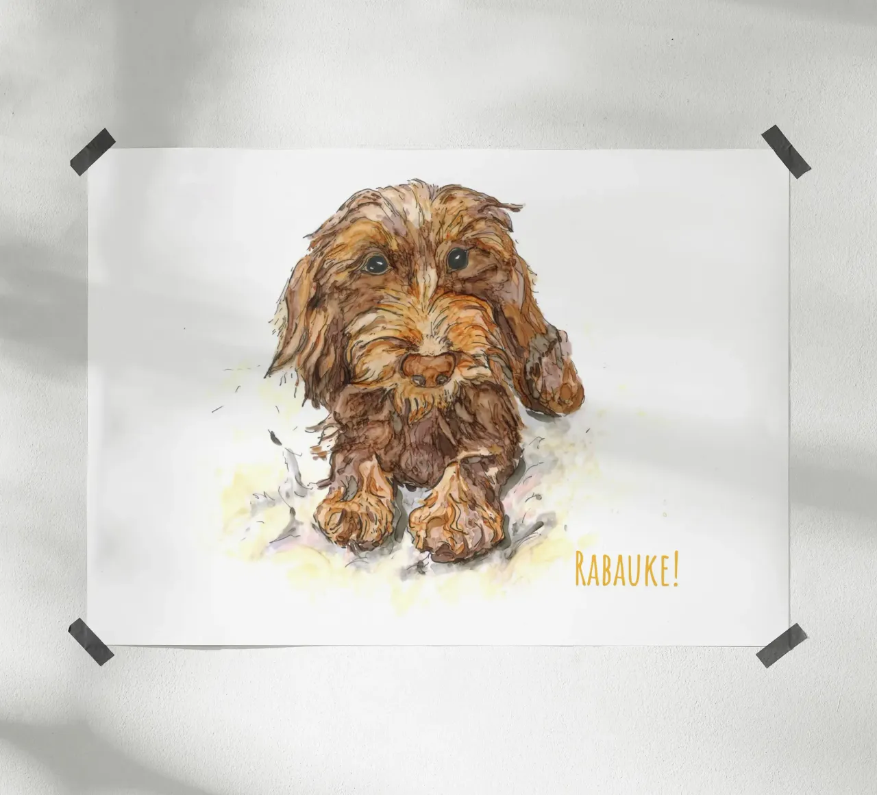 Bassotto bullo poster con telaio in plastica da MutMalerin