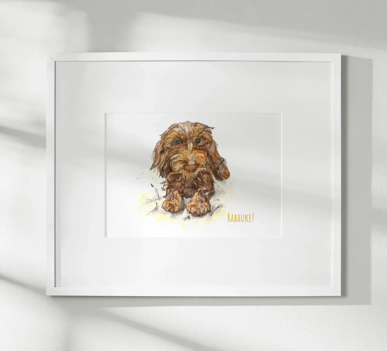 Bassotto bullo poster con telaio in plastica da MutMalerin