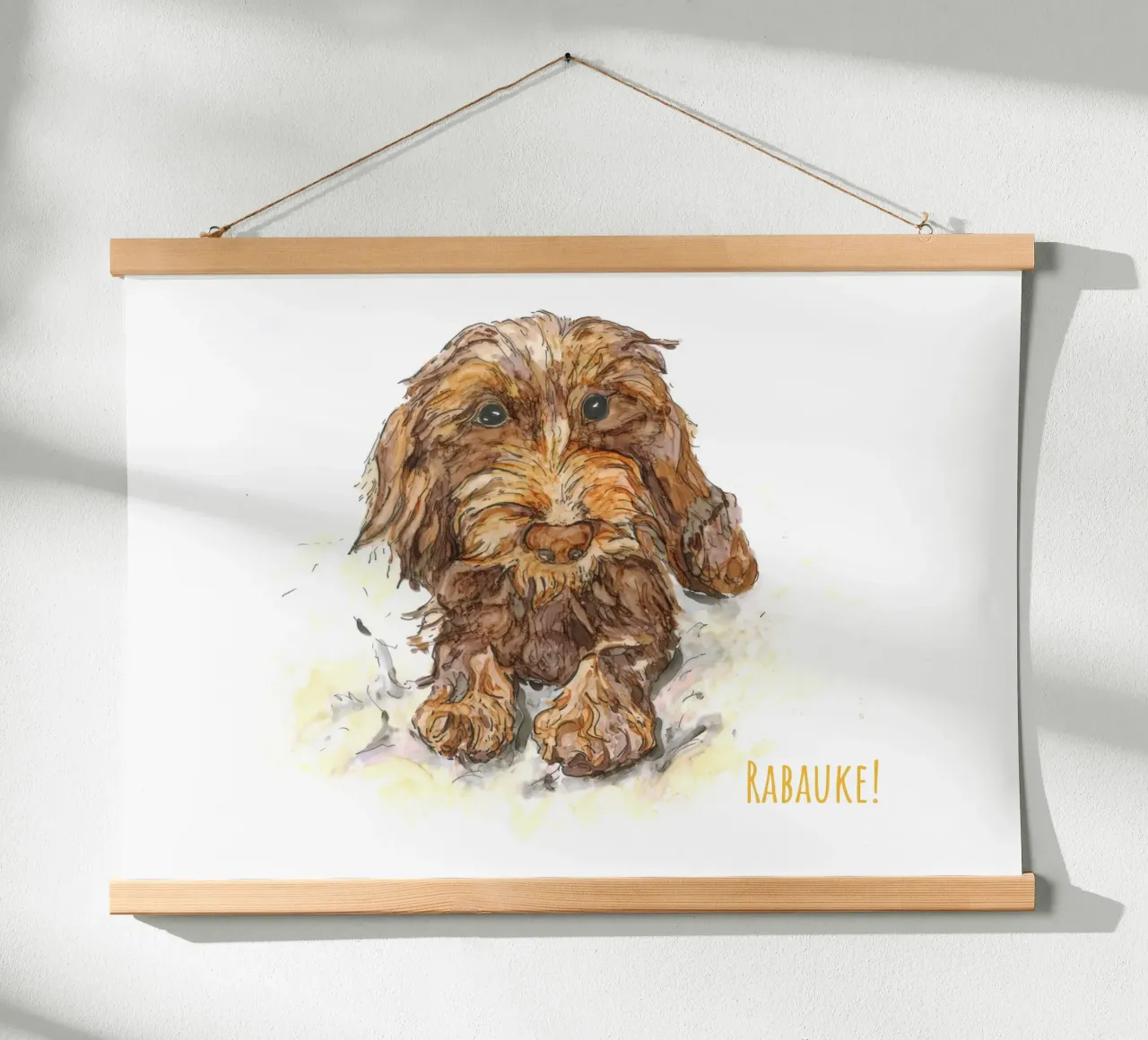Bassotto bullo poster con telaio in plastica da MutMalerin