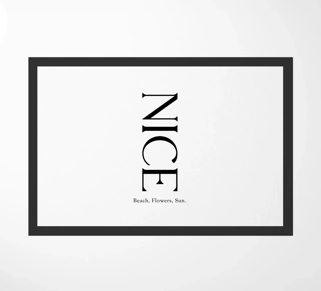 Nice Typography doormat by YV TYPOGRAPHY