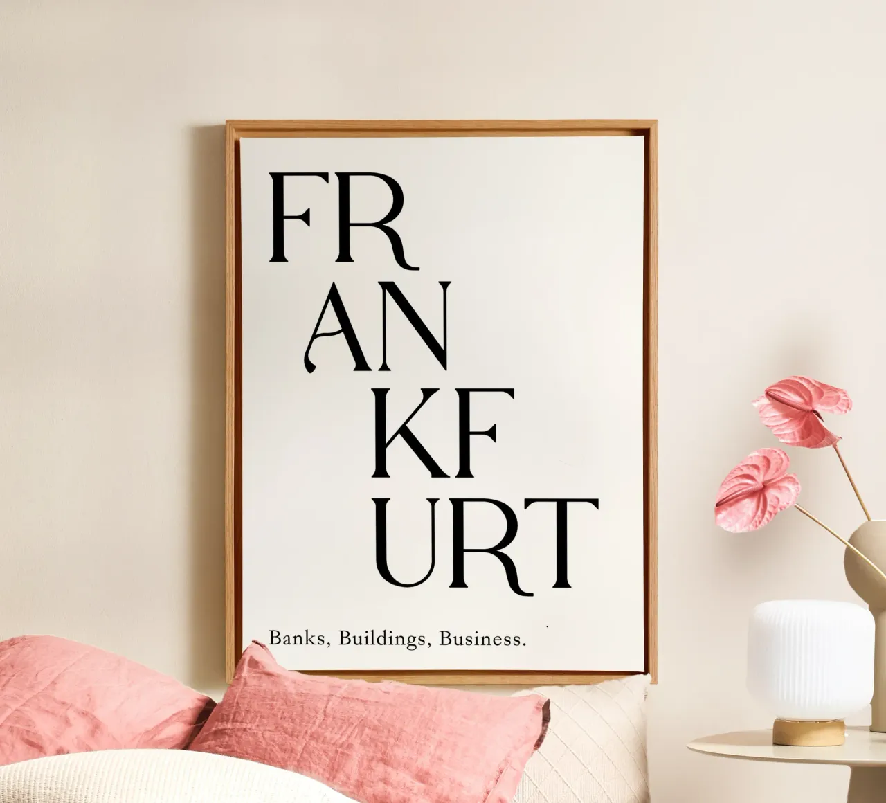 Francoforte Tipografia tela con Cornice a cassetta da YV TYPOGRAPHY