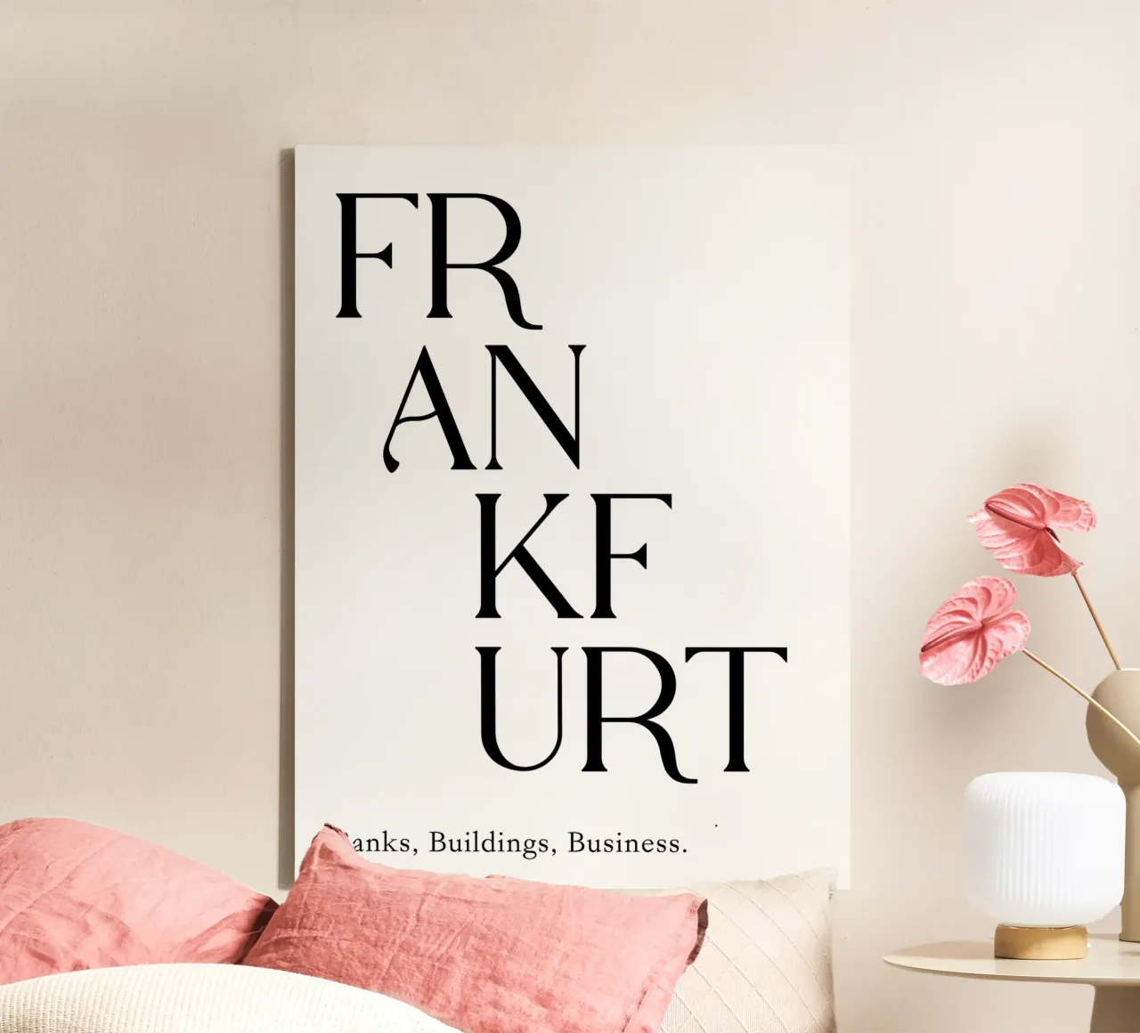 Francoforte Tipografia tela con Cornice a cassetta da YV TYPOGRAPHY