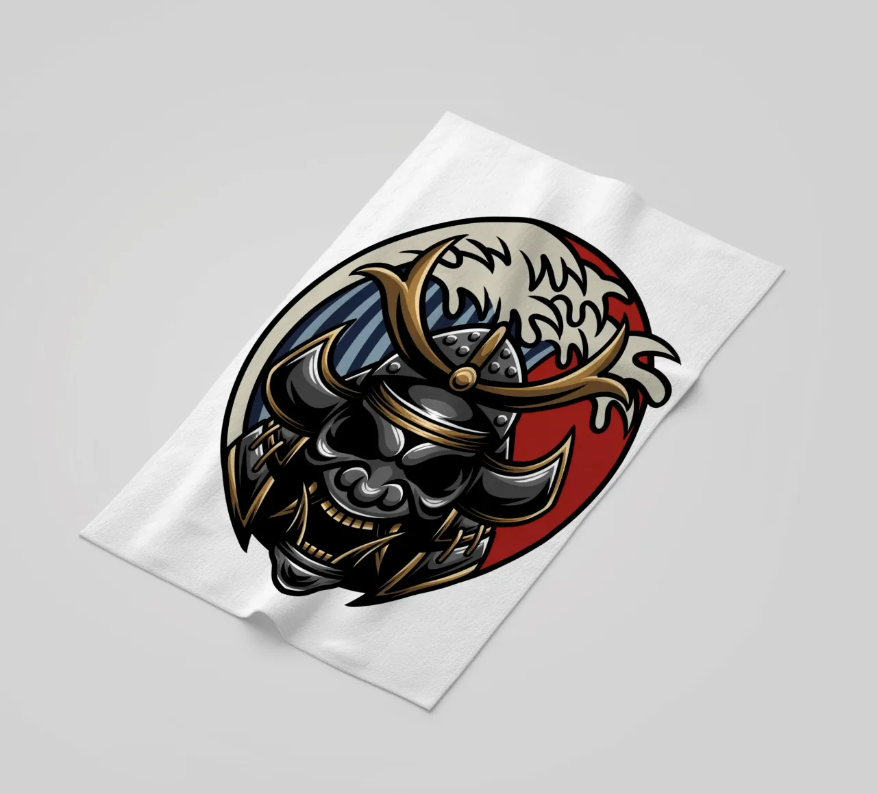 Maschera giapponese telo mare da nirwanaart