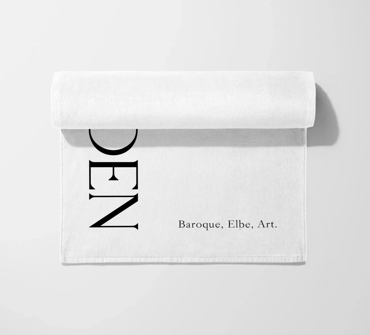 Tipografia di Dresda telo mare da YV TYPOGRAPHY