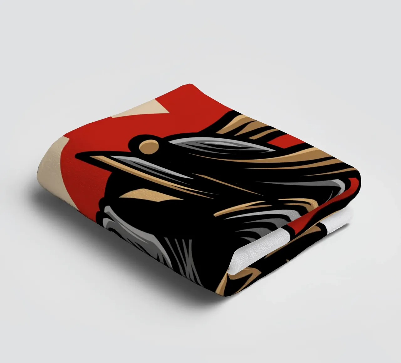 Japanese Ninja Mask Art towel by nirwanaart