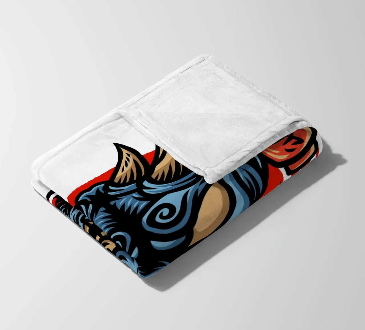 Maschere giapponesi di design coperta in pile da nirwanaart