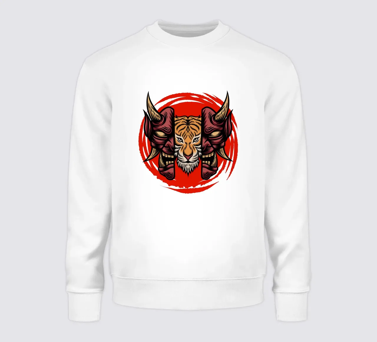 Maschera giapponese Tiger Art Design felpa da nirwanaart